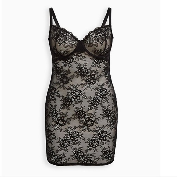 TORRID NWT UNDERWIRE CHEMISE - LACE BLACK - Picture 6 of 8